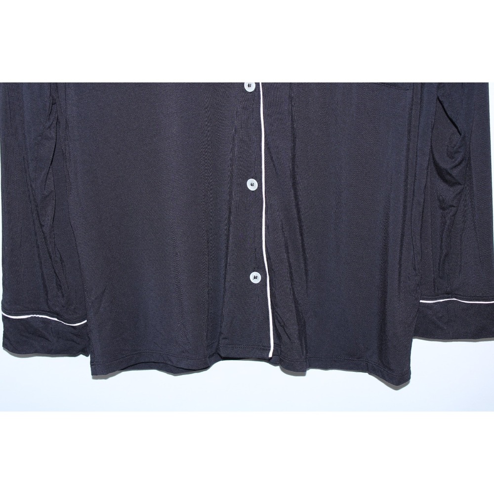 Eberjey Women's XS Black Button Up Soft Comfort Loungewear Sleeping Shirt - Picture 3 of 8